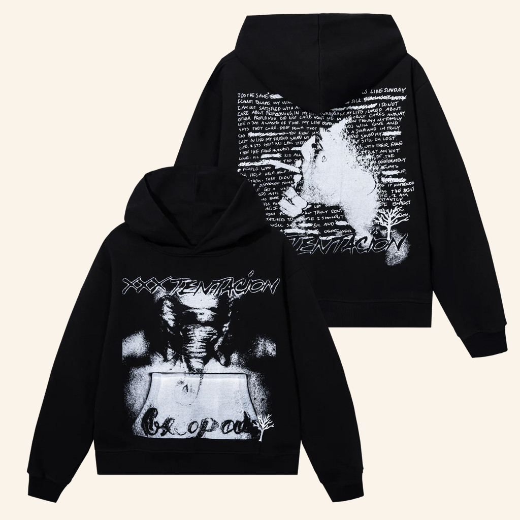 XXXTentacion Merch Tattoo Hoodie Black Best Gifts For Rapper Fans XXXTentacion Merch Tattoo Hoodie Black Best Gifts For Rapper Fans