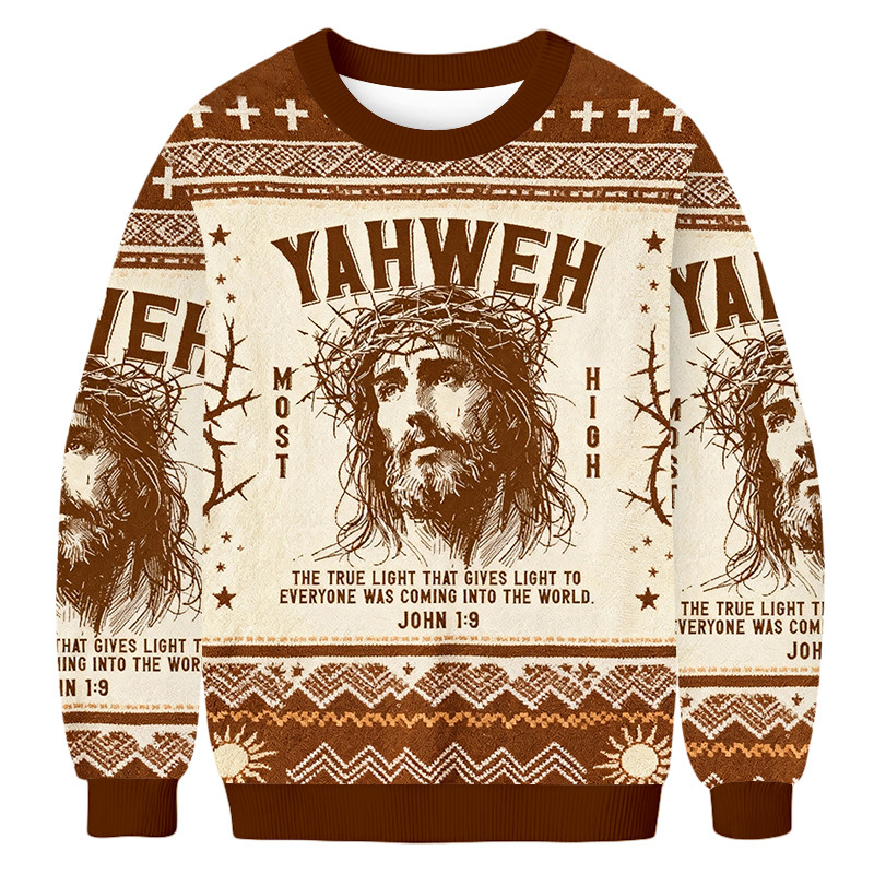 Yahweh Is King Ugly Christmas Sweater Winter Apparel Christian Christmas Gifts