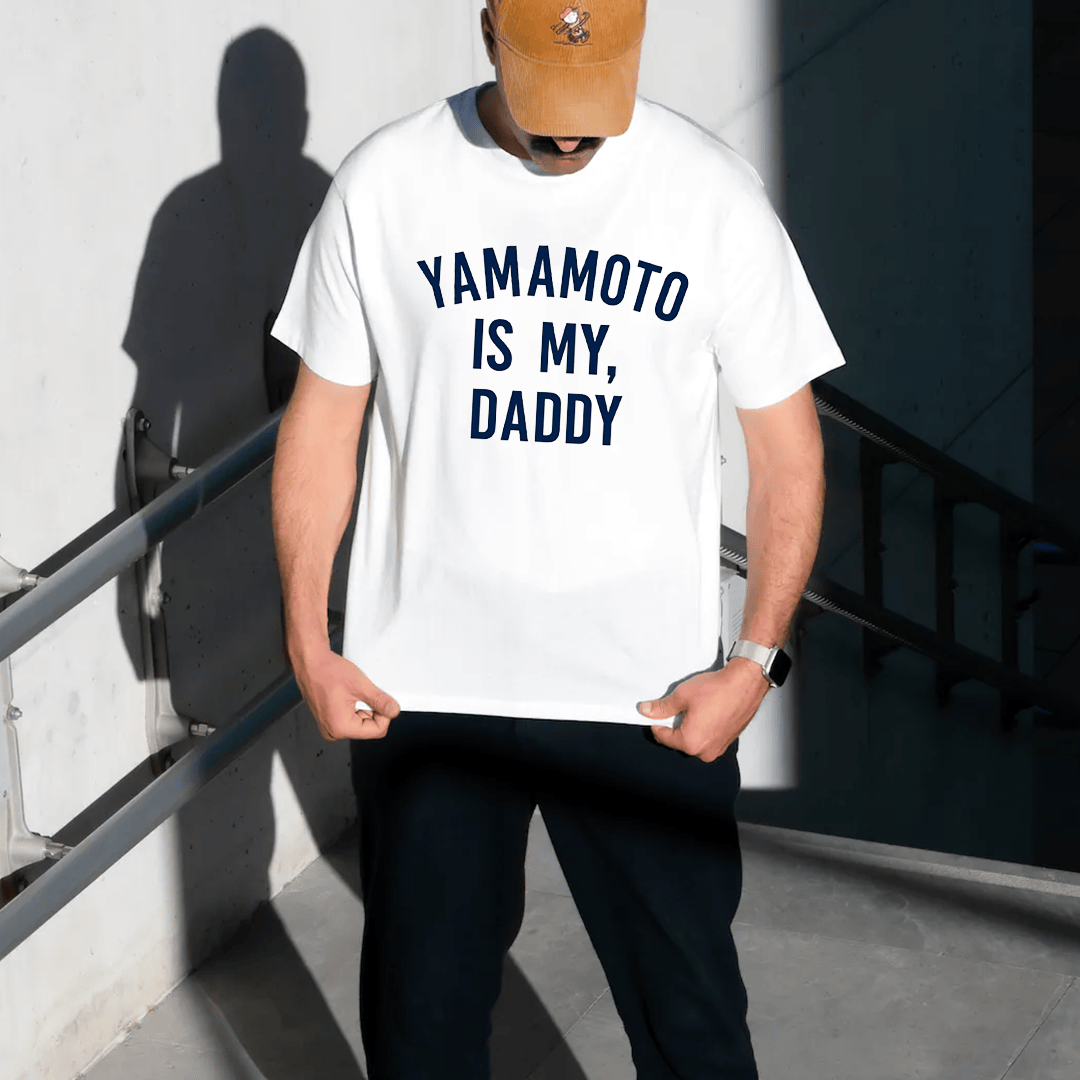 Yamamoto Is My Daddy Shirt Yamaoto Shirt Dodger Merch Clothing Gift for Baseball Fans