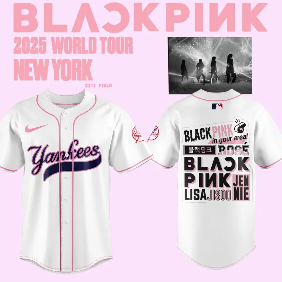 Yankees x BLACKPINK Baseball Jersey 2025 Gifts For Baseball Fans