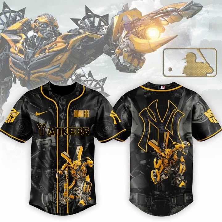 Yankees x Bumblebee Mech Jersey Gifts For People Who Like Music