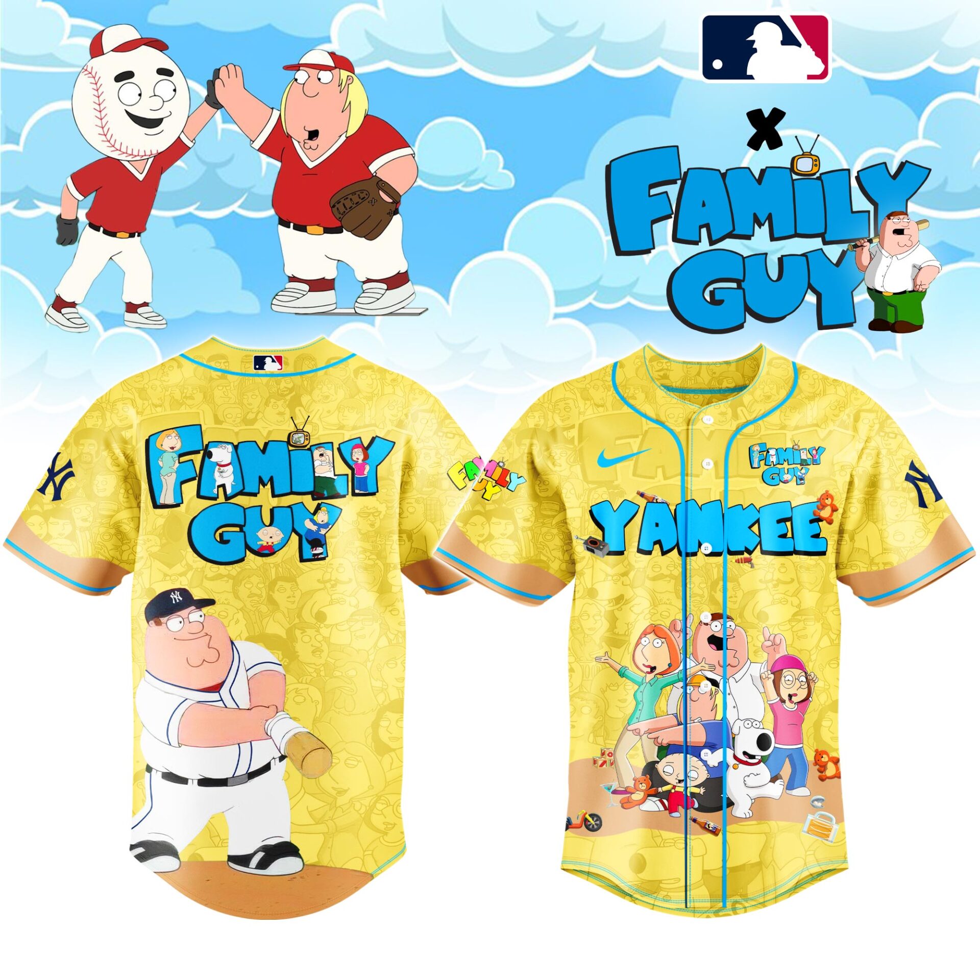 Yankees x Family Guy Night 2025 Jersey Baseball Mom Gifts