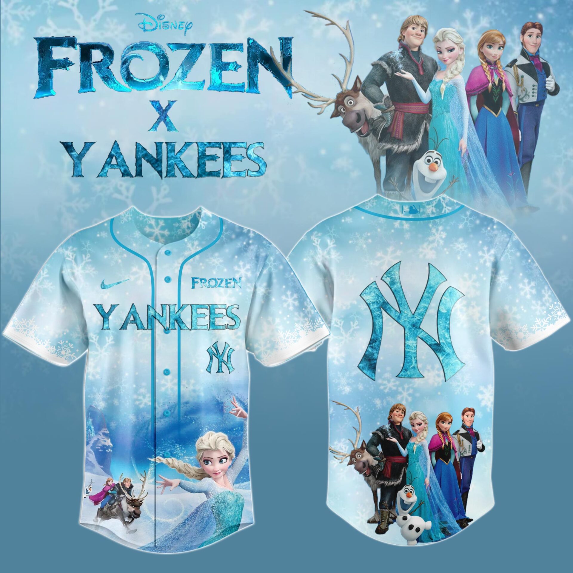 Yankees x Frozen 2025 Jersey Gift Ideas For Baseball Players