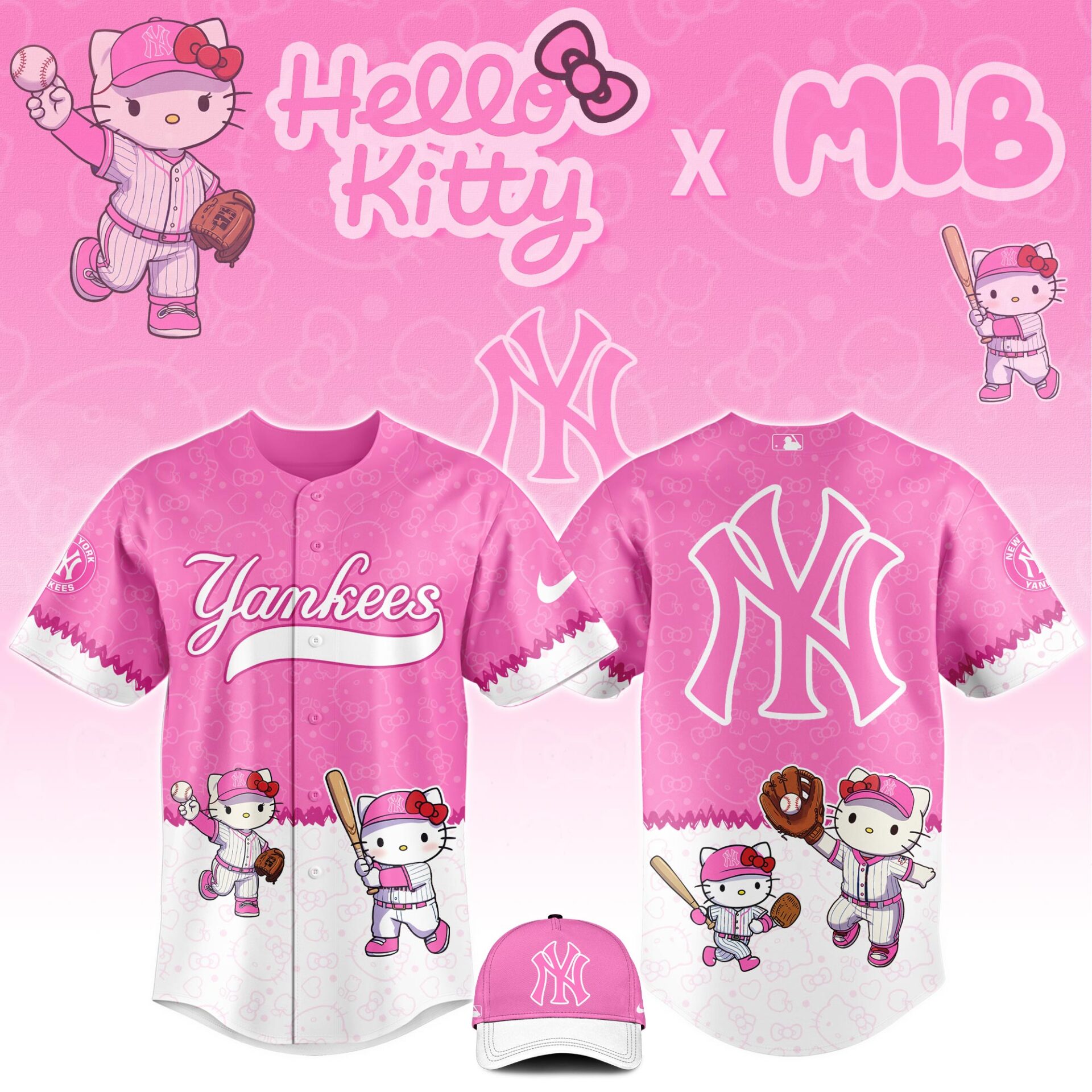 Yankees x Hello Kitty Night 2025 Jersey Unique Baseball Gifts