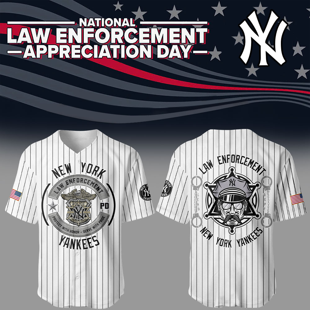Yankees x Law Enforcement Appreciation Day 2025 Jersey Gifts For Baseball Fans
