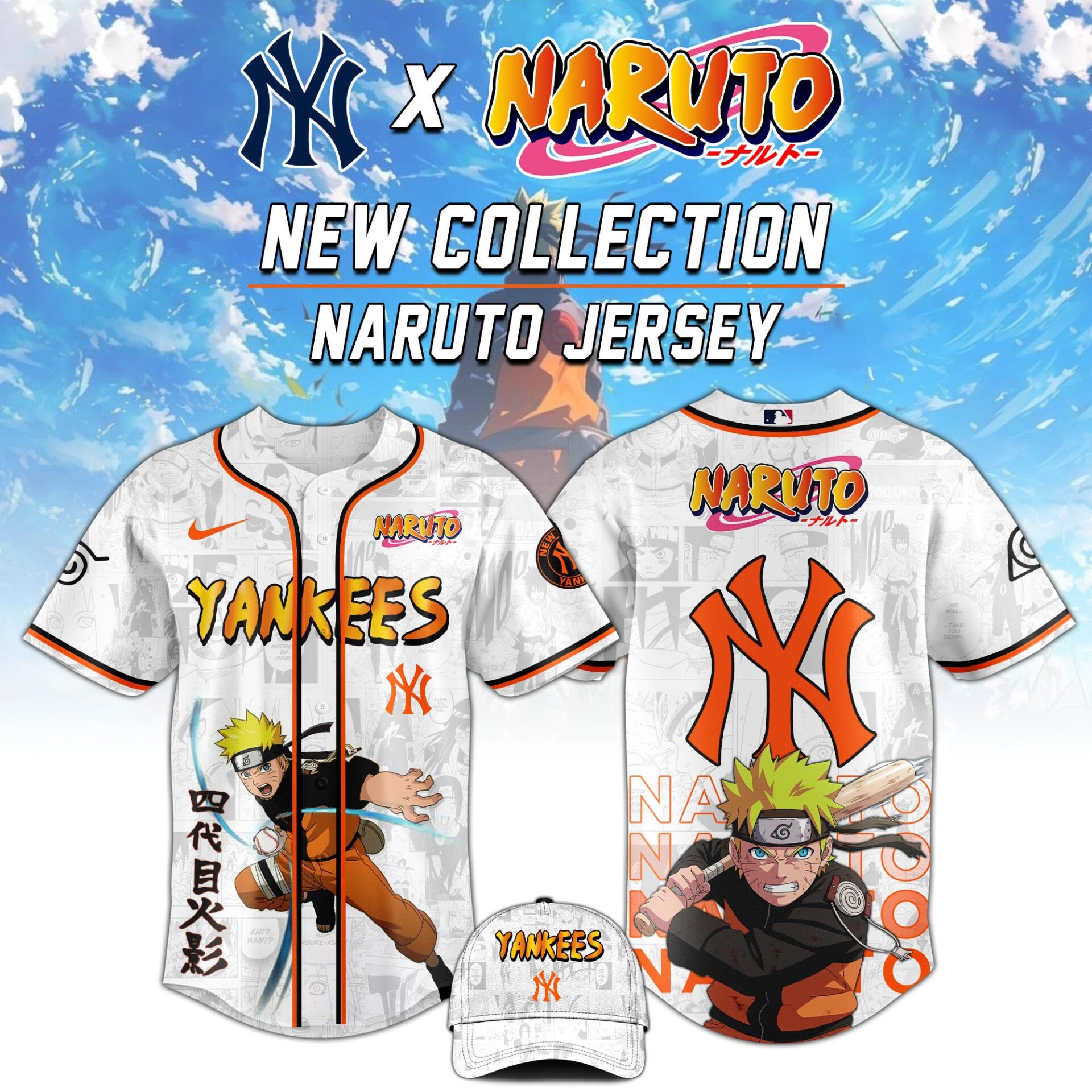 Yankees x Naruto 2025 Jersey Gift For Baseball Lover