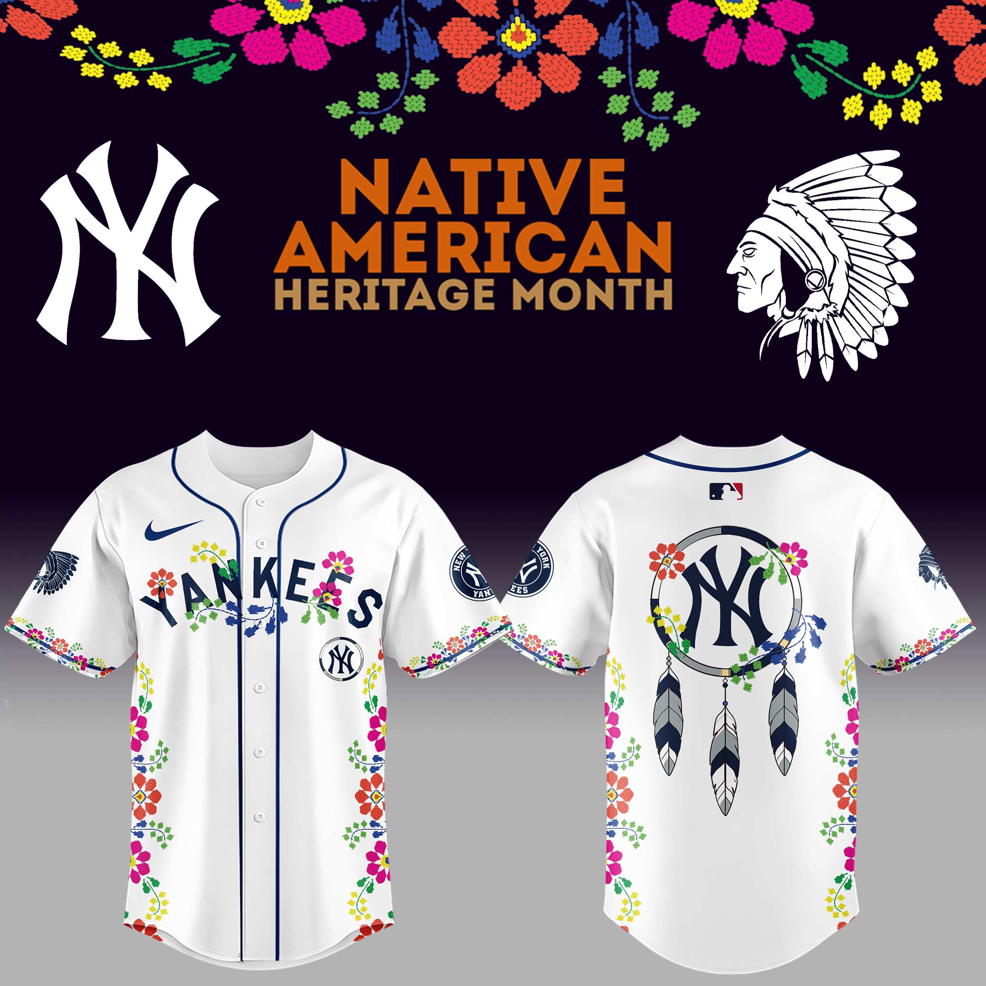 Yankees x Native American Heritage Night 2025 Jersey Unique Baseball Gifts