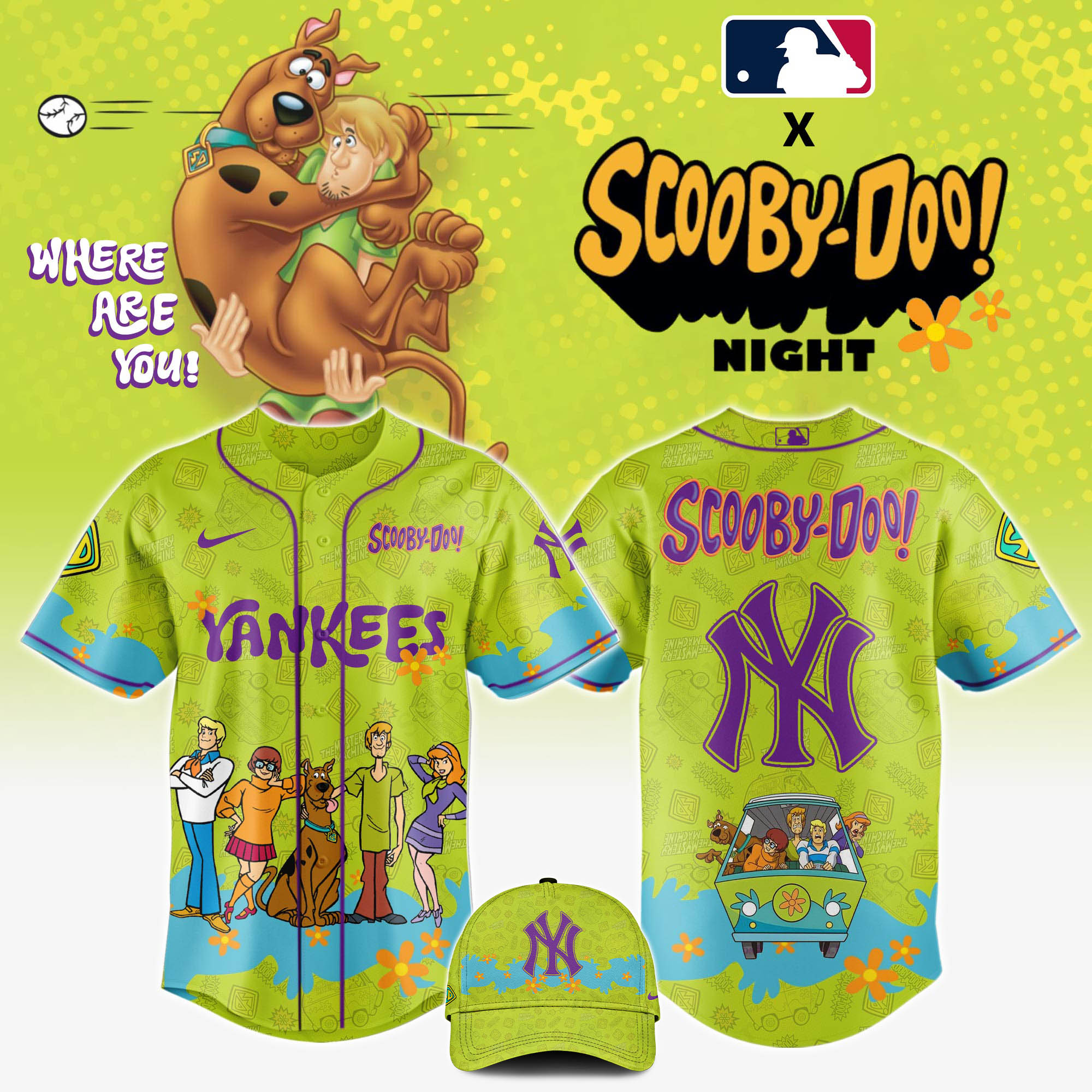 Yankees x Scooby Doo 2025 Jersey Baseball Father's Day Gifts