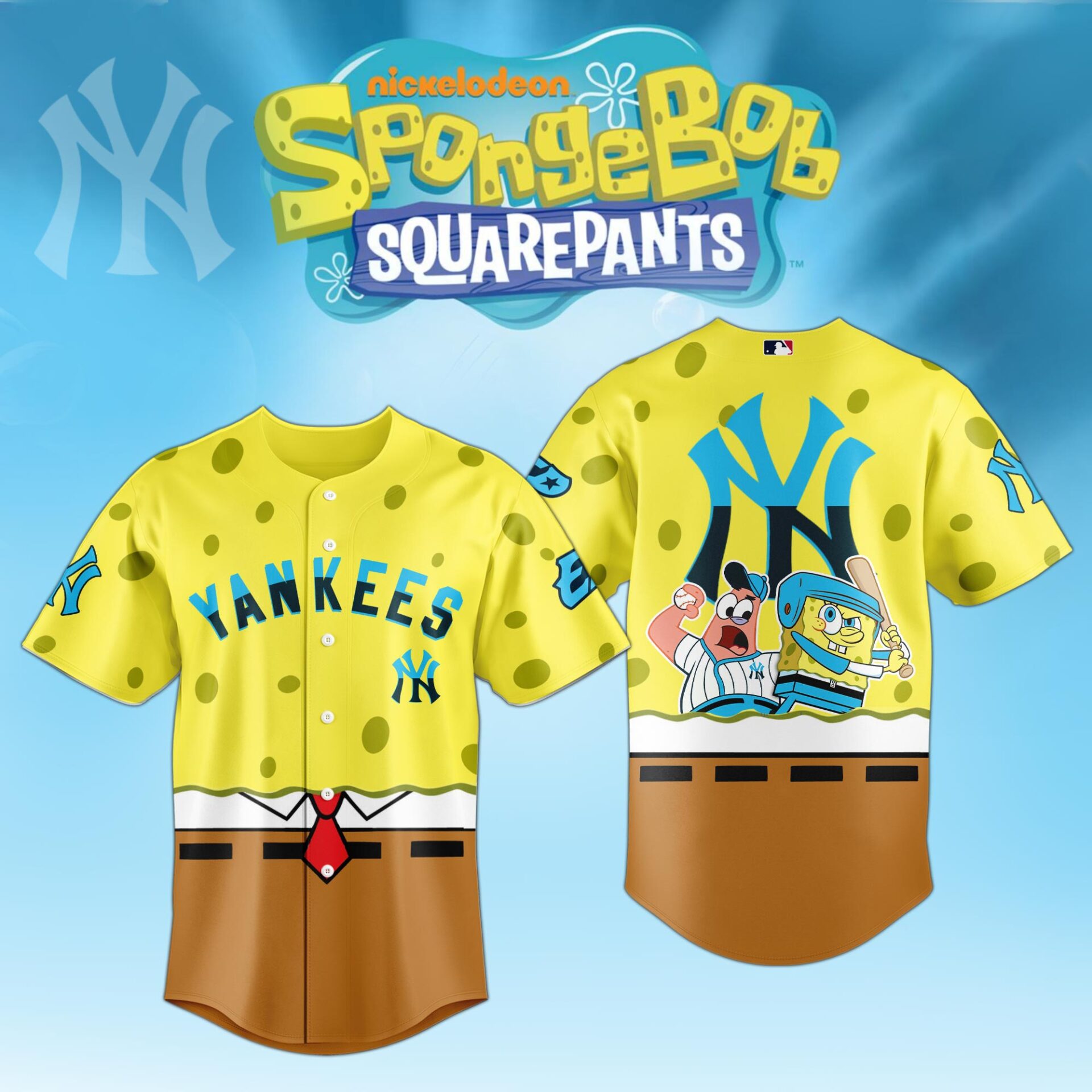 Yankees x Spongebob 2025 Jersey Best Baseball Gifts Ideas