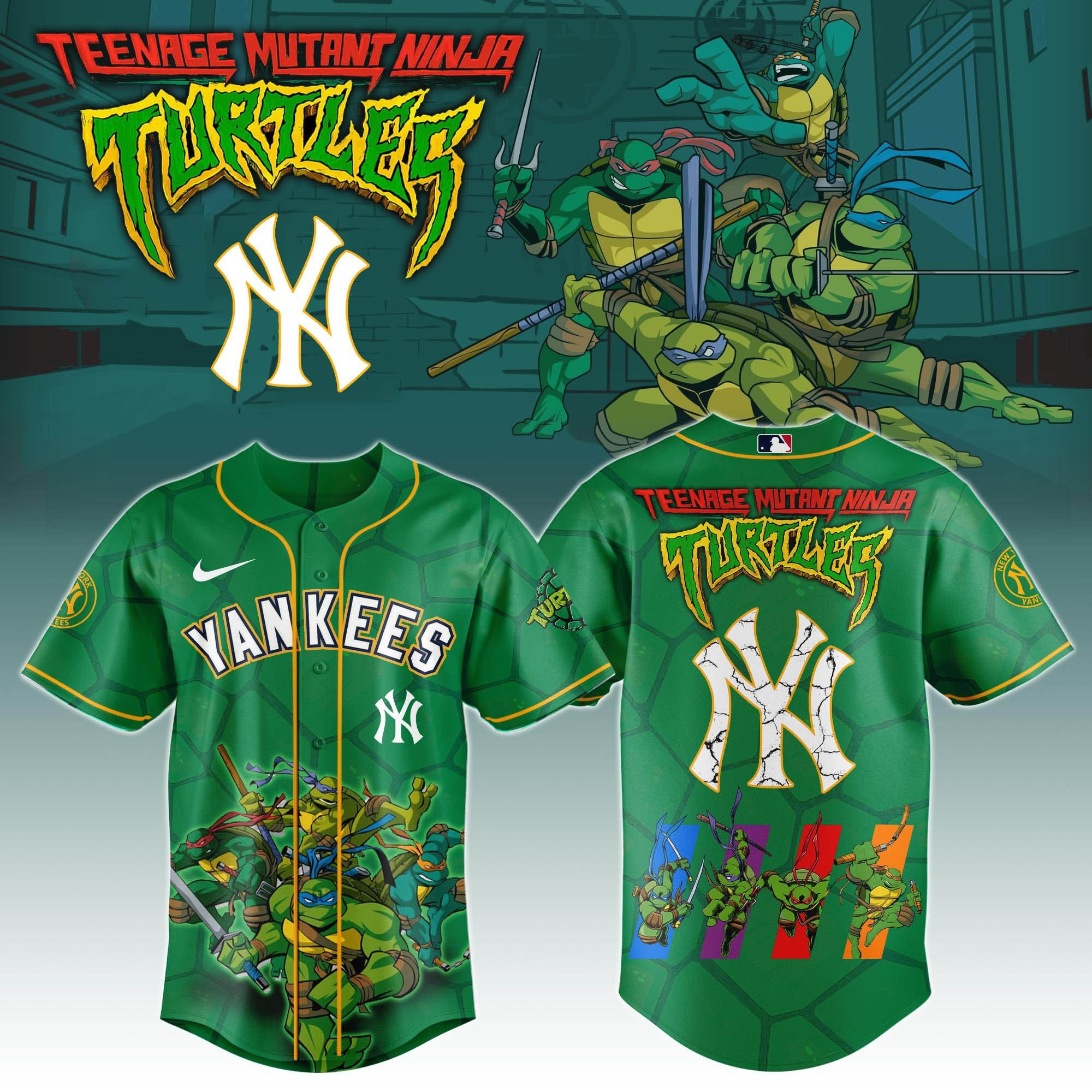 Yankees x Teenage Mutant Ninja Turtles Jersey Gift Ideas For Baseball Fans
