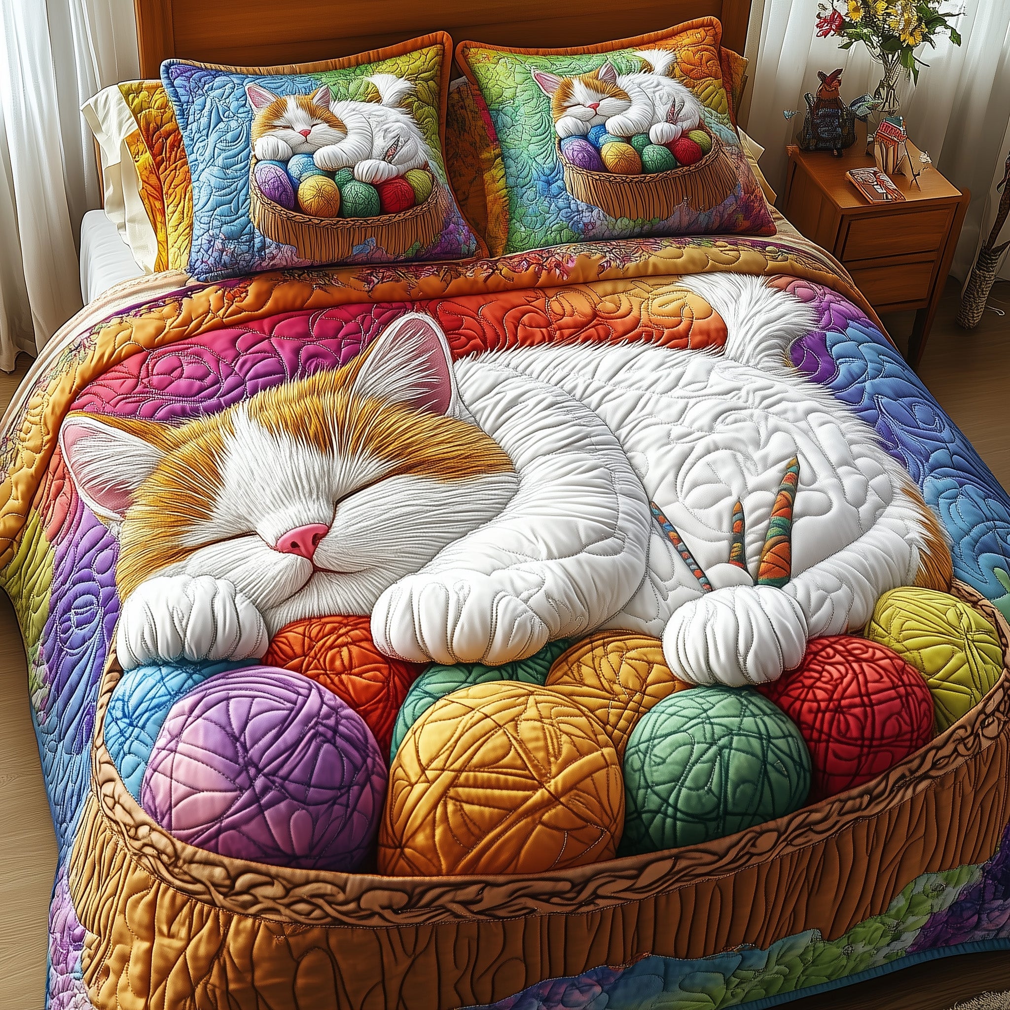 Yarn Quilted Bedding Set Duvet Cover Bed Sheet Ideas For Gifts From Santa