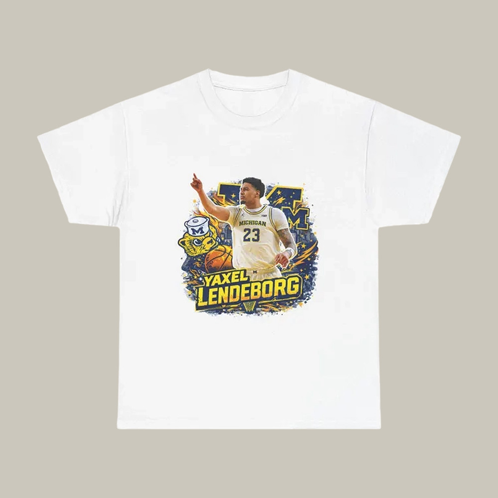 Yaxel Lendeborg Michigan Graphic T-Shirt 2026 Basketball Final Four Clothes Best Gift For Him