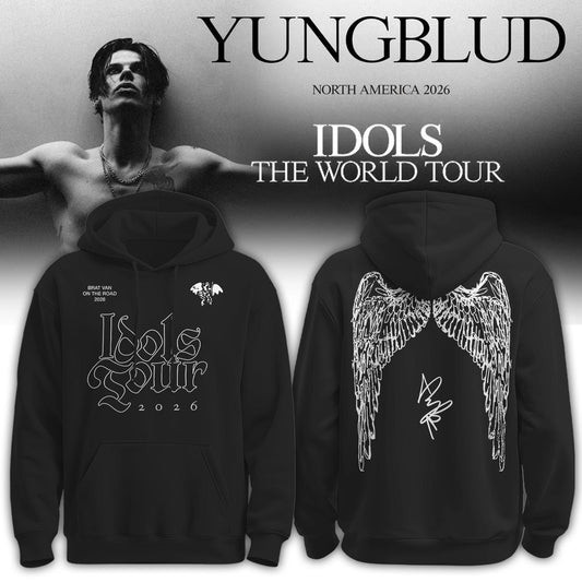 YBD Idols World Tour 2026 Merch Signature Hoodie Yungblud Apparel Present For Fans