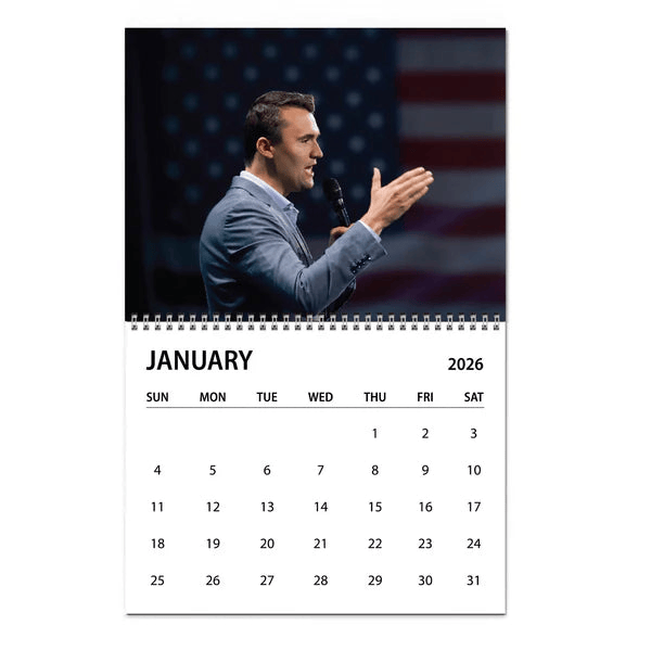 Year Of Charlie Kirk Wall Calendar 2026 Inspirational Wall Calendar