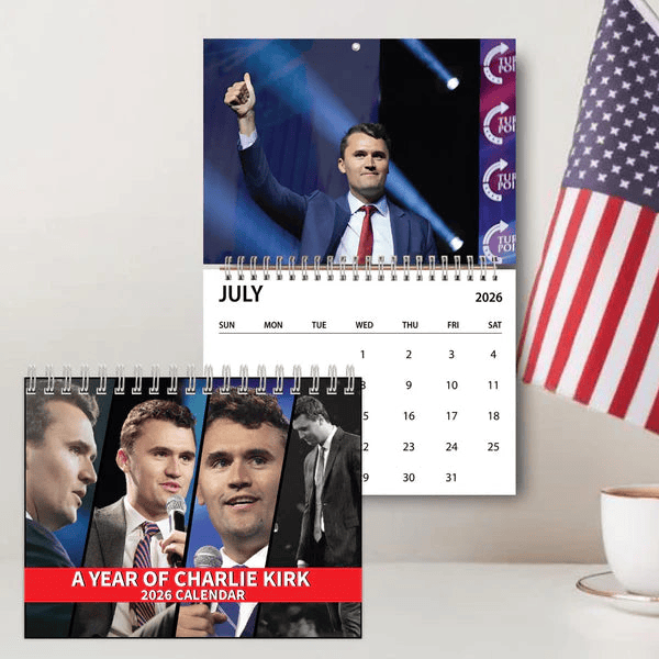 Year Of Charlie Kirk Wall Calendar 2026 Inspirational Wall Calendar