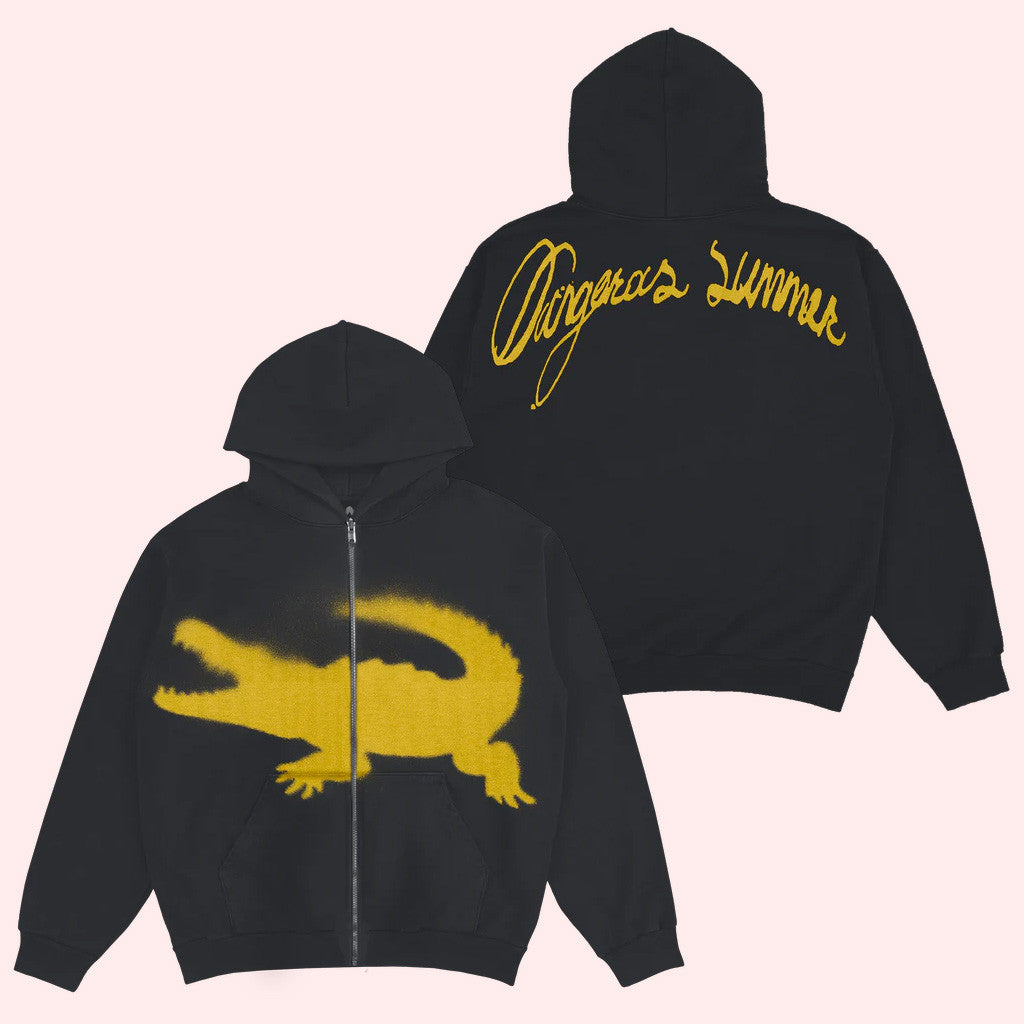 Yeat Merch Dangerous Summer Alligator Zip Hoodie Gift Ideas For Husband