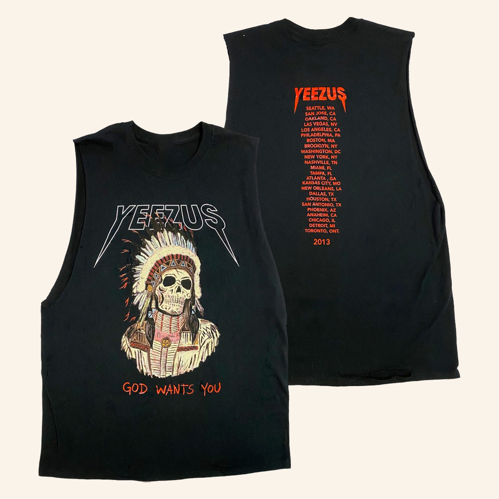 Yeezus Merch Native Skull Wes Lang Yeezus Tour Tank Top Kanye Yeezus Tour Merch Fan Gifts