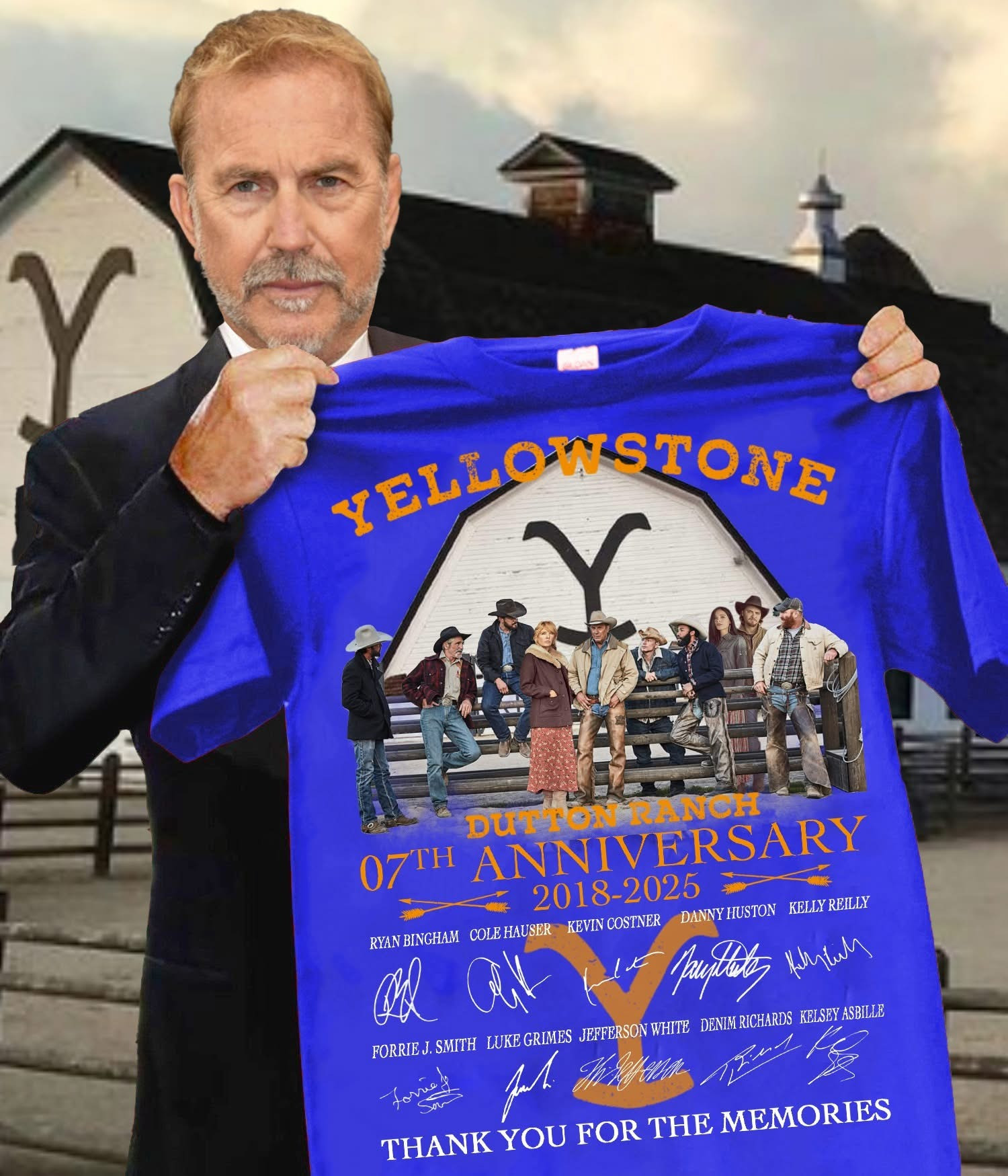 Yellowstone 07Th Anniversary 1018-2925 T-Shirt Thank You For The Memories Gifts For Fans