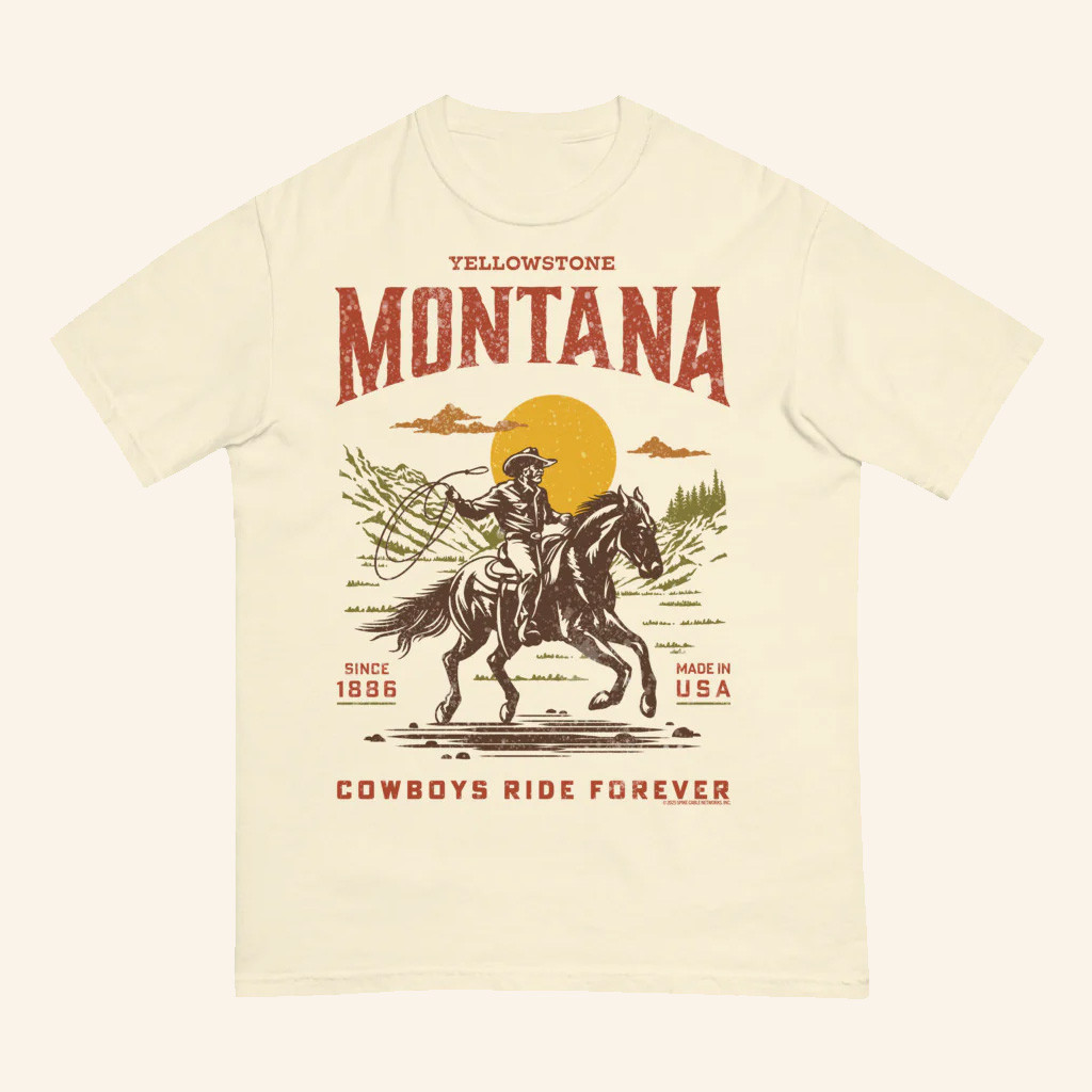 Yellowstone Merch Yellowstone Cowboys Ride Forever T-Shirt Best Gifts For Him