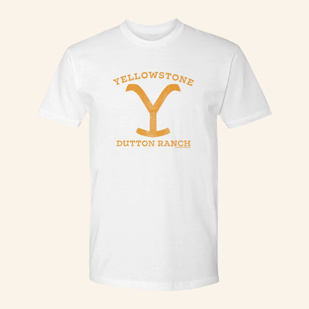 Yellowstone Merch Yellowstone Dutton Ranch Distressed Logo T-Shirt Gifts For Son