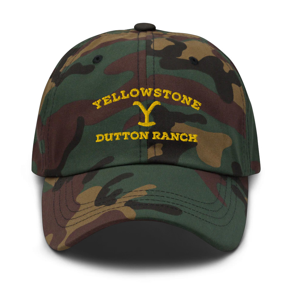 Yellowstone Merch Yellowstone Dutton Ranch Logo Camo Hat Gifts For Father