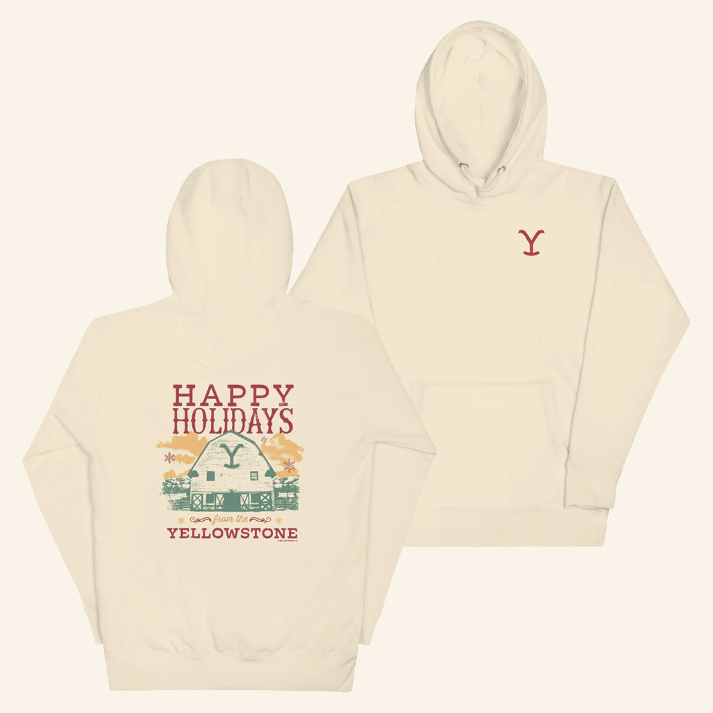 Yellowstone Merch Yellowstone Happy Holiday Barn Hoodie Gifts For Brother Yellowstone Merch Yellowstone Happy Holiday Barn Hoodie Gifts For Brother