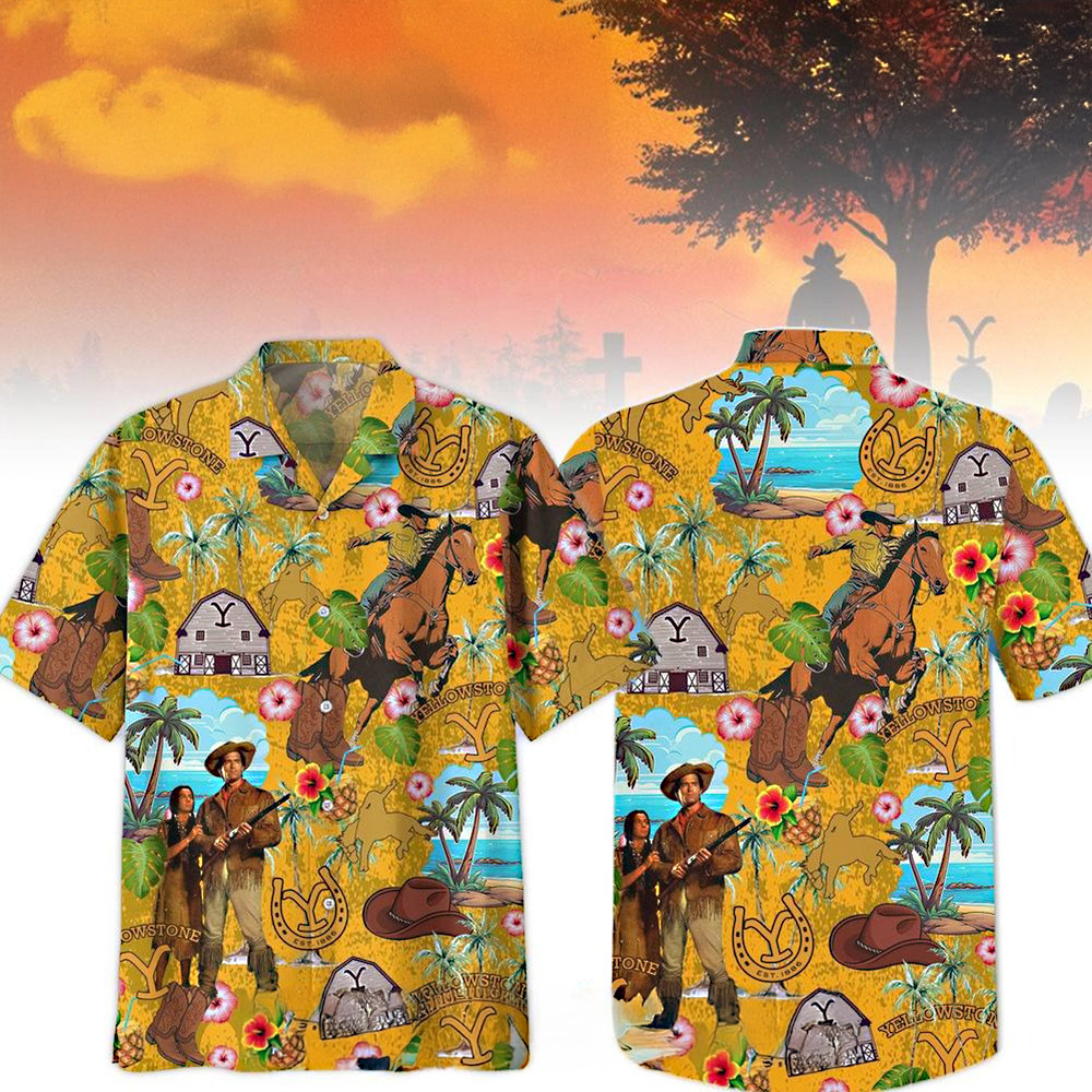 Yellowstone Summer Hawaiian Shirt Best Beach Outfit For Him On Summer