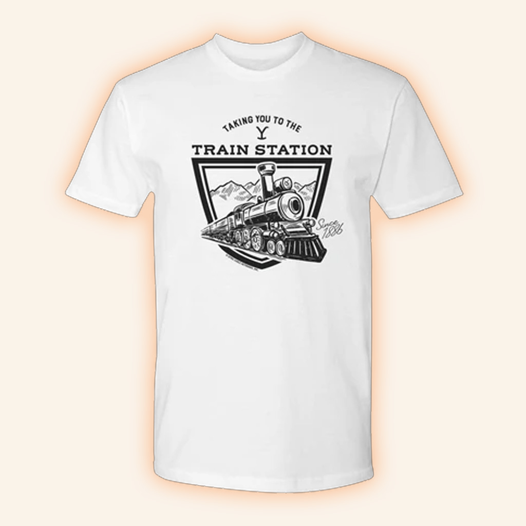 Yellowstonetv Shop Store Yellowstone Taking You To The Train Station Adult Short Sleeve T-Shirt