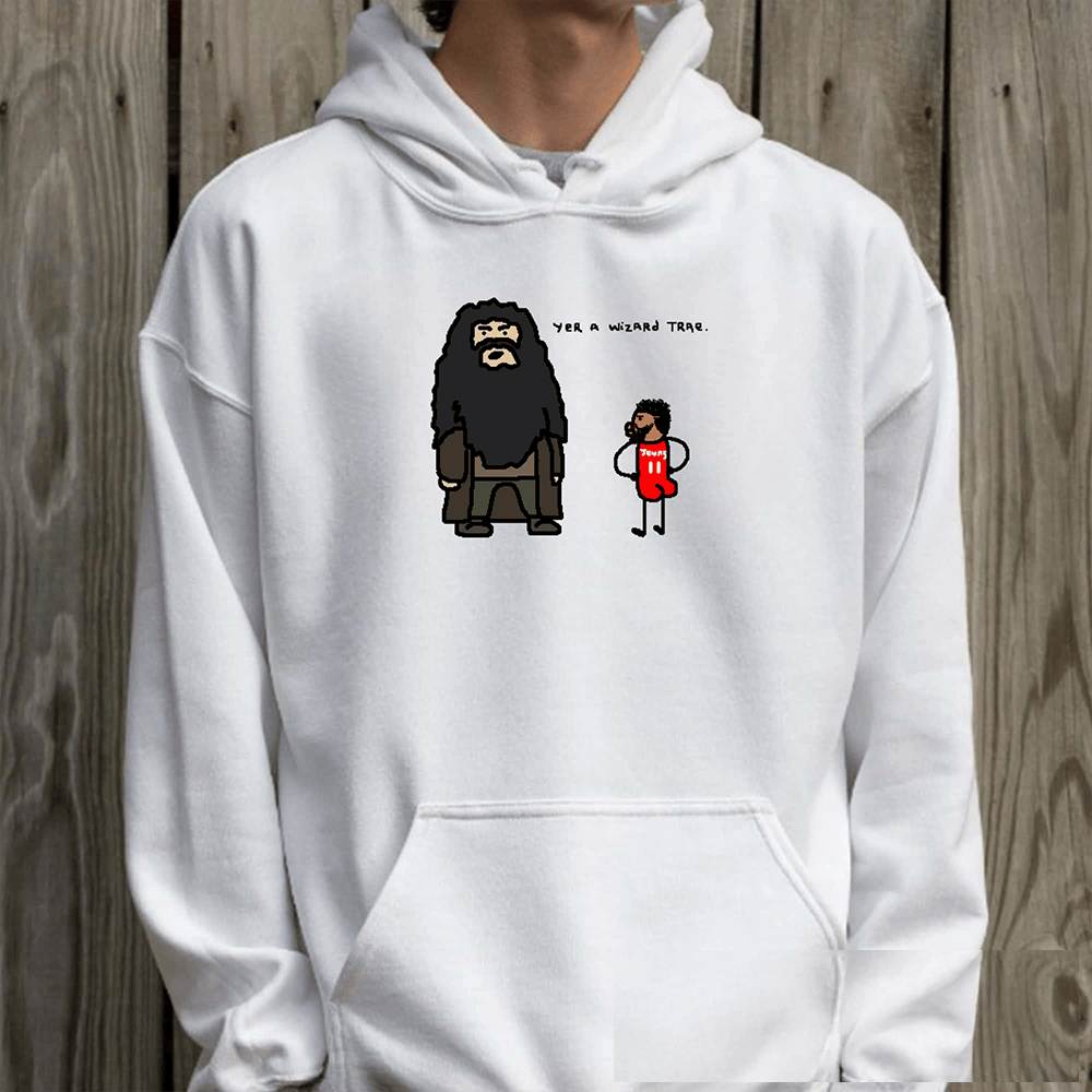 Yer A Wizard Trae Hoodie Harry Potter NBA Star Hooded Sweatshirt Fan Gear