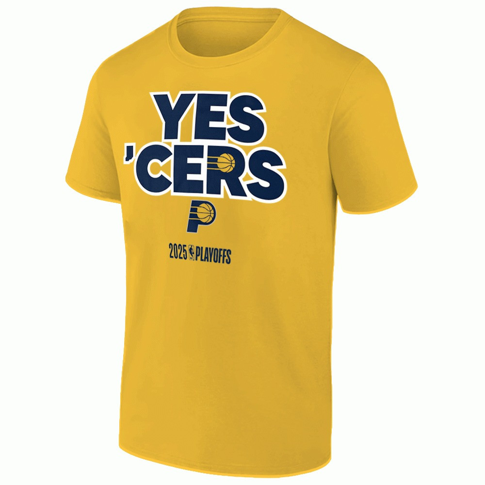Yes Cers Pacers Shirt Yes Cers Pacers Indiana 2025 NBA Playoffs T-Shirt Yellow Fan Merch