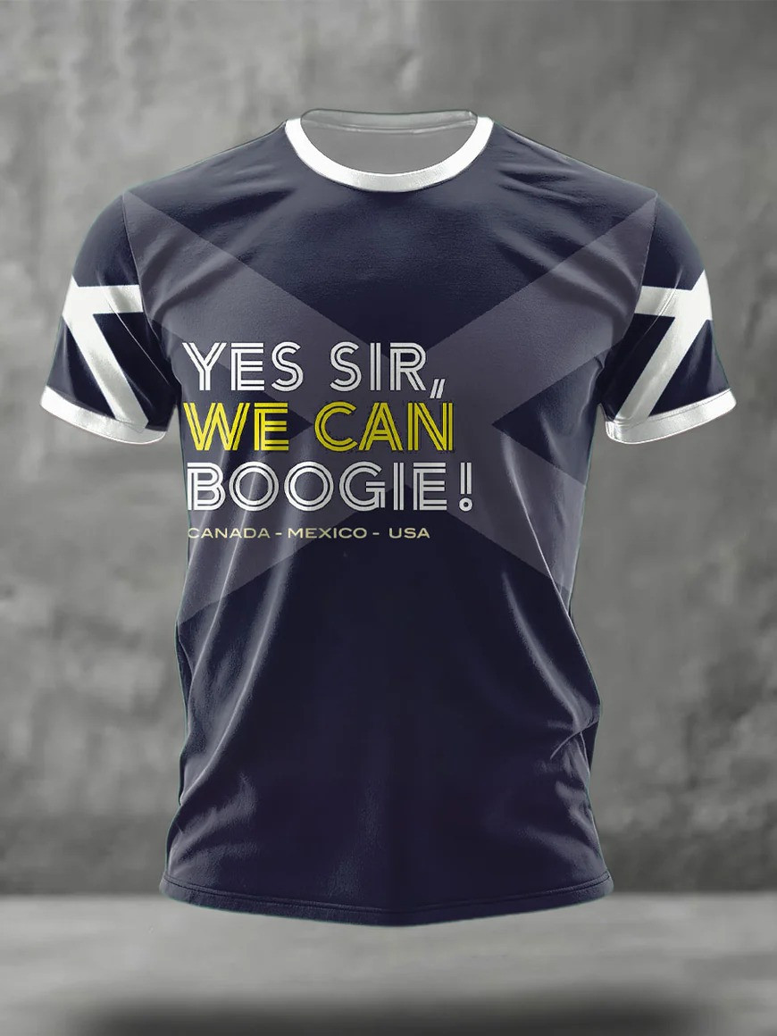 Yes Sir We Can Boogie Scotland T-Shirt Fan Gear World Cup 2026 Canada Mexico Gift For Soccer Supporters