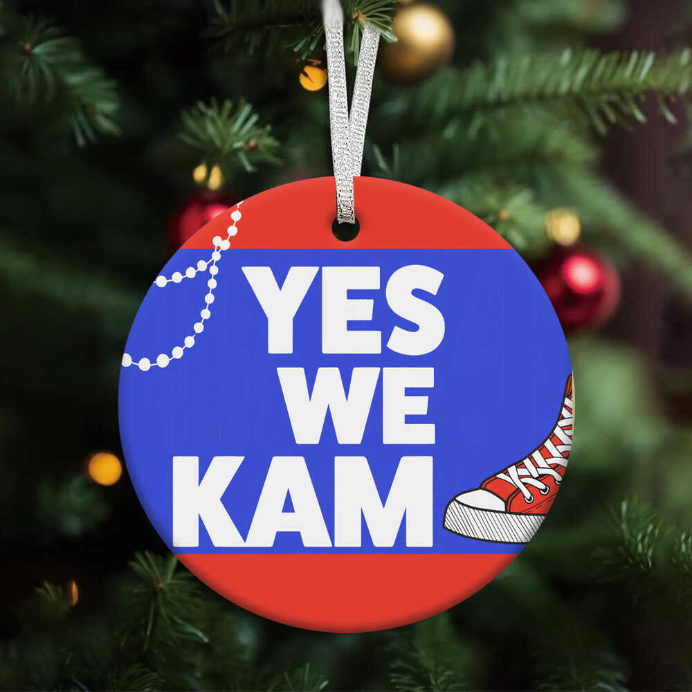 Yes We Kam Ornament Vote Kamala Harris For President 2024 Christmas Ornament Patriot Merch