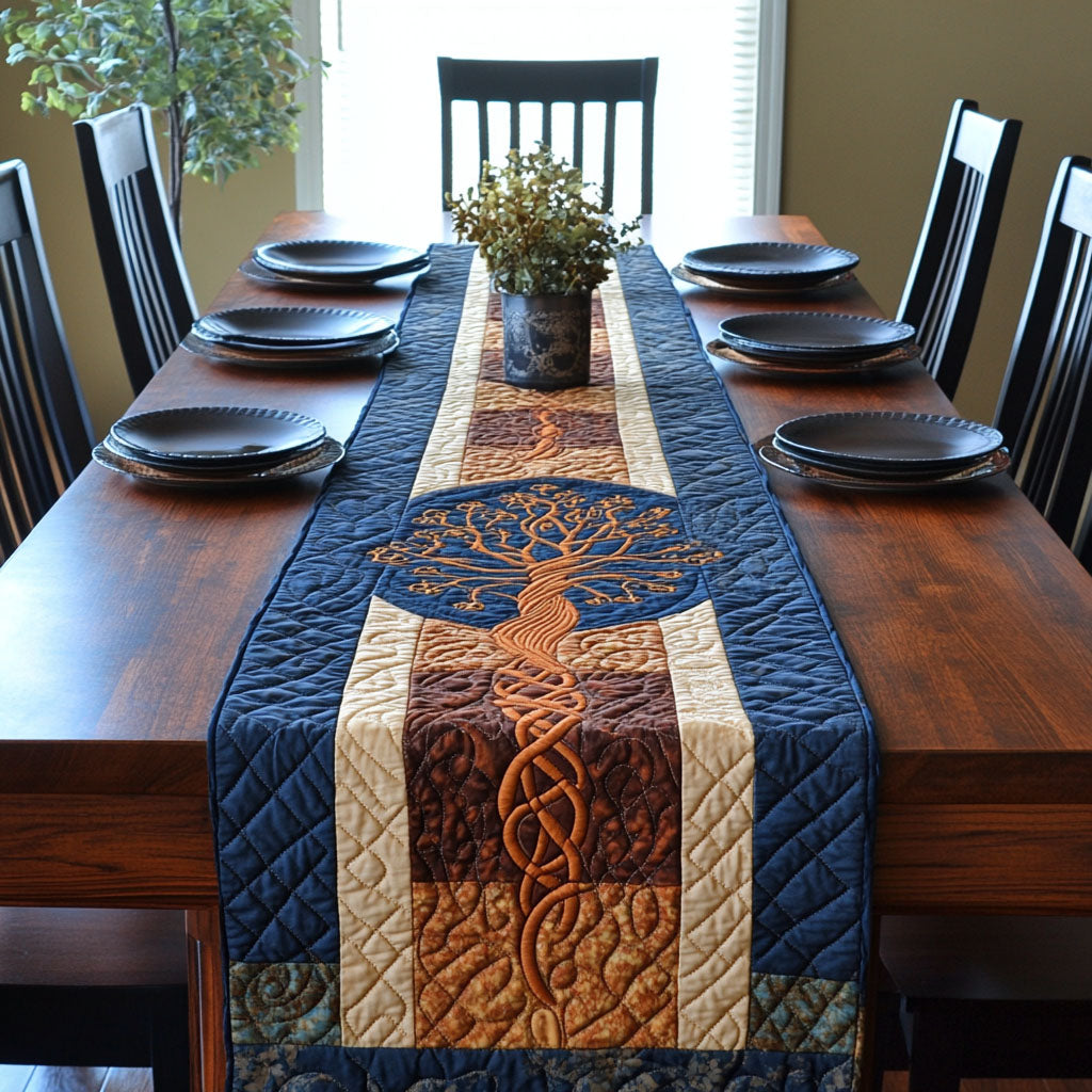 Yggdrasil Protector Quilted Table Runner Dining Room Table Decor Ideas Tree Of Life Gifts For Dad