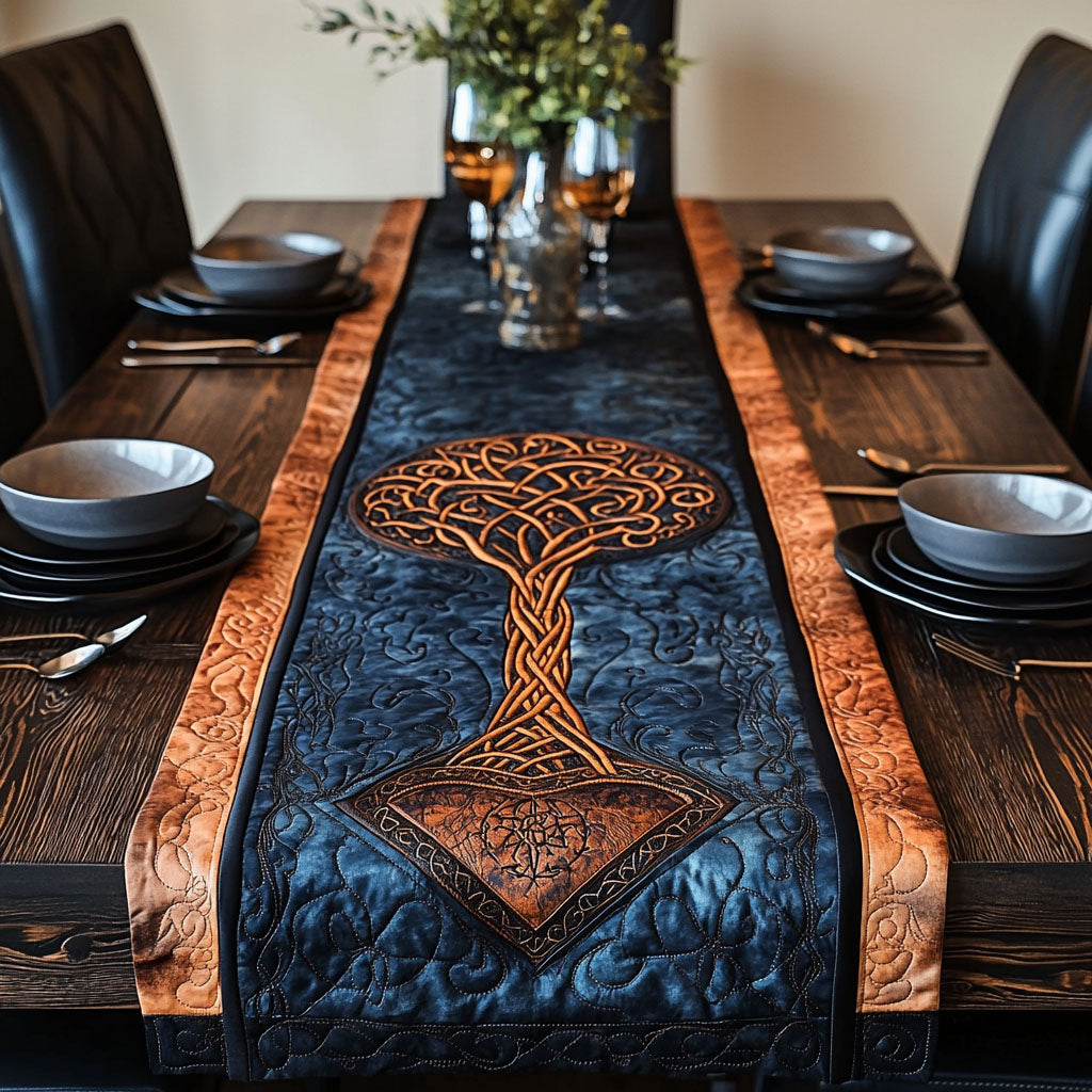 Yggdrasil Rising Quilted Table Runner Dining Table Ideas Tree Of Life Merchandise