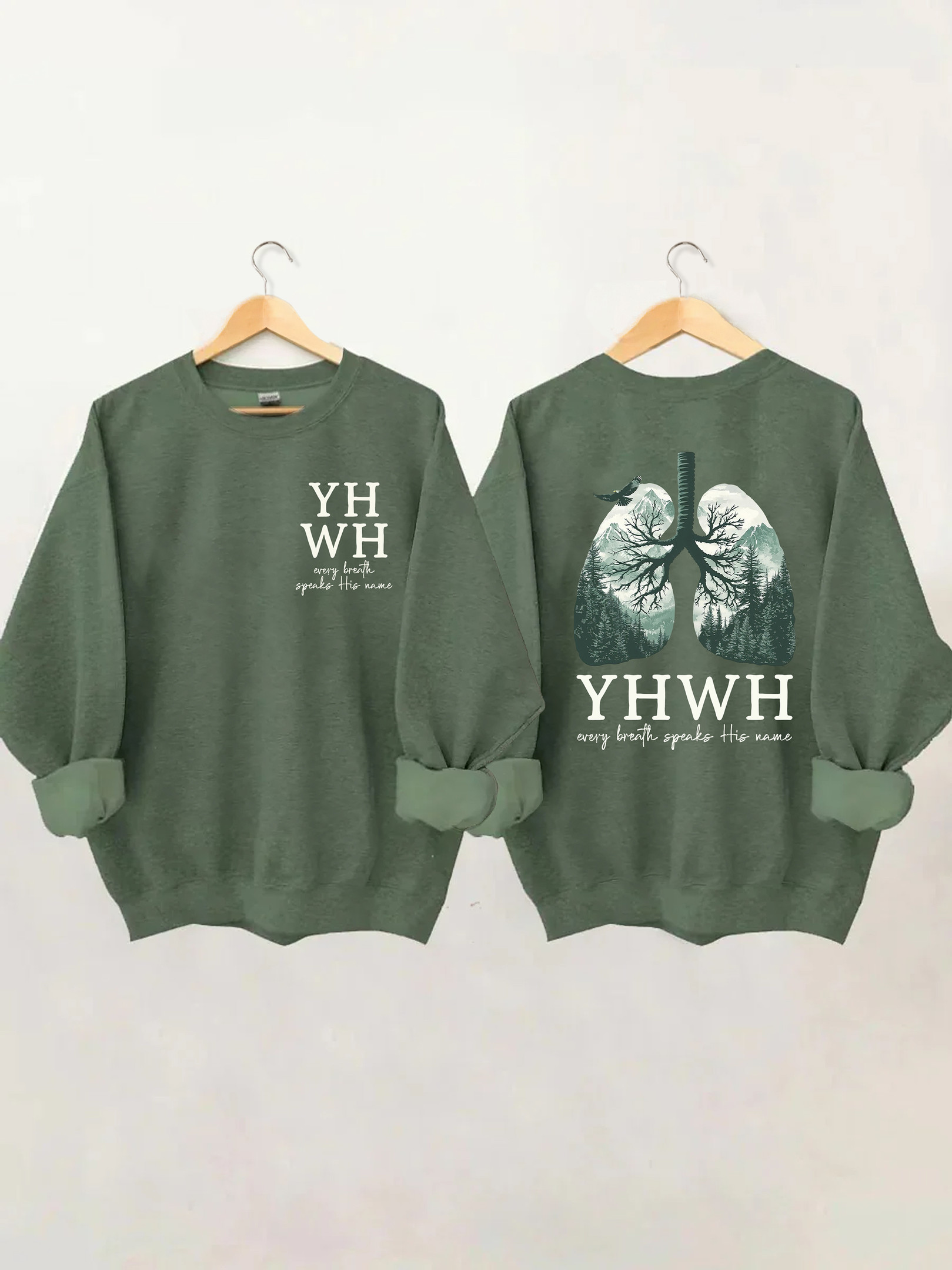 Yhwh Lungs Christian Sweatshirt Modern Aesthetic Christian Sweatshirt Presents For Her