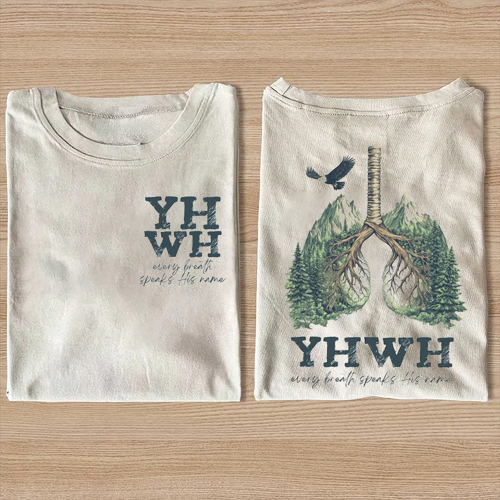 Yhwh Lungs Every Breath Speaks His Name T-Shirt Christian Graphic Shirt Best Gift For Christian