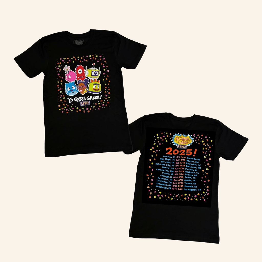 Yo Gabba Gabba Merch Yo Gabba Gabba Live 2025 Official Tour T-Shirt Gifts For Fans