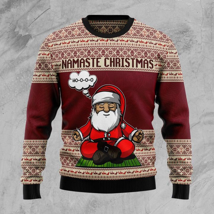 Yoga Santa Clause Ugly Christmas Sweater Christmas Apparel Funny Xmas Clothing Gifts