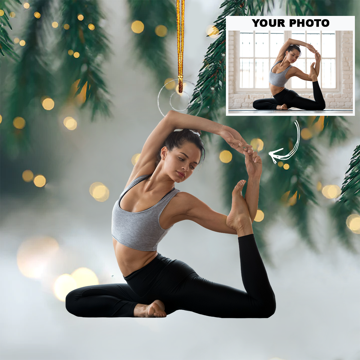 Yogi Personalized Photo Mica Ornament Customized Your Photo Ornament Christmas Gift
