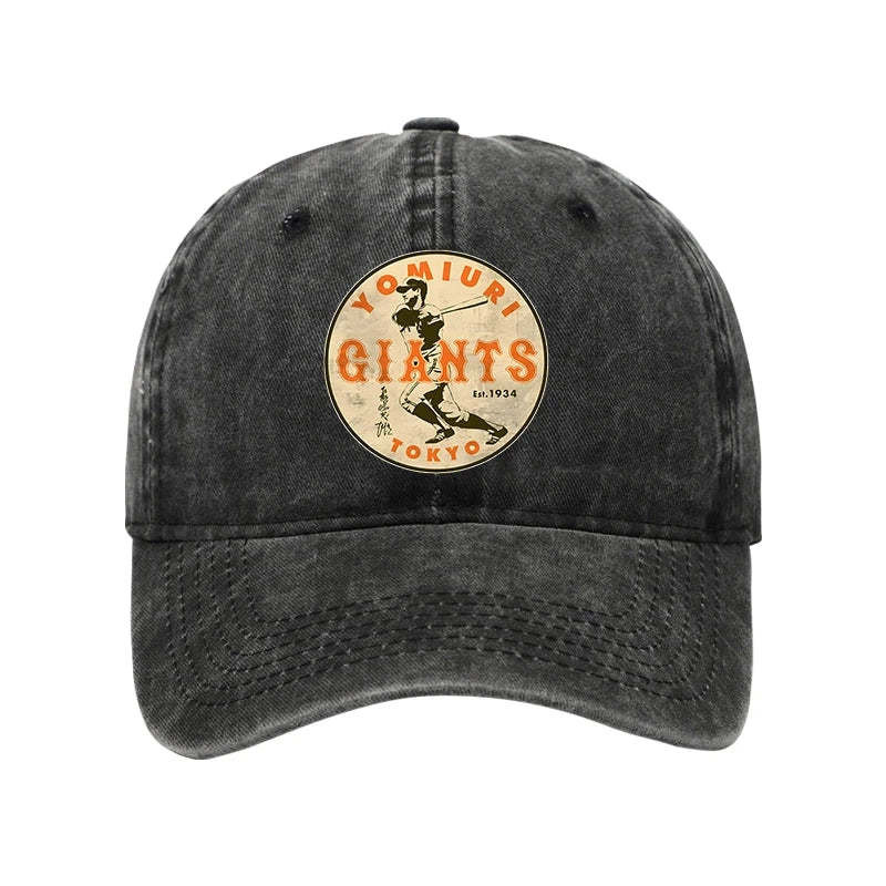 Yomiuri Giants Shigeru Nagashima Washed Hat Vintage Style Cap Cool Gifts For Baseball Lovers