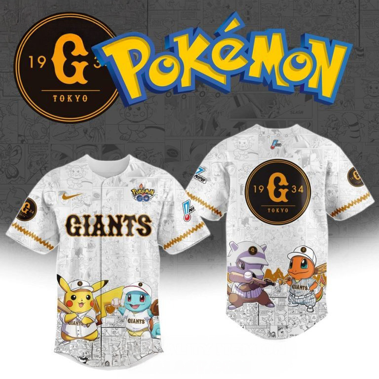 Yomiuri Giants x Pokemon Baseball Jersey Basketball Enthusiast Gifts
