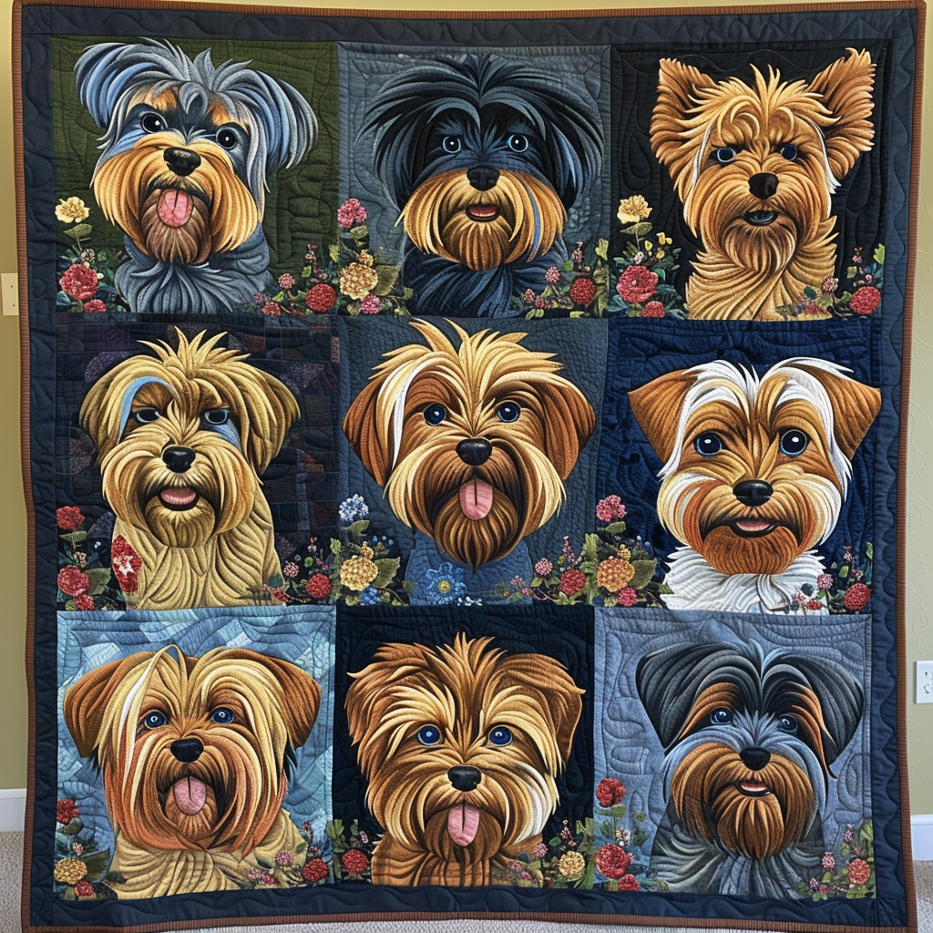 Yorkie Wonder Quilted Blanket Gifts For Yorkie Lovers