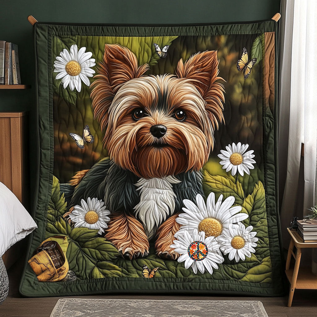 Yorkshire Terrier Quilt Blanket Couch Blanket Good Gifts For Mom Birthday