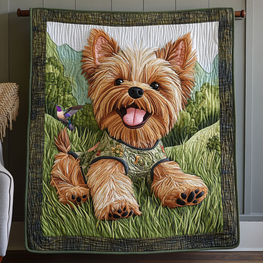 Yorkshire Terrier Quilt Blanket King Size Throw Blanket Good Mother's Day Gifts For Mom