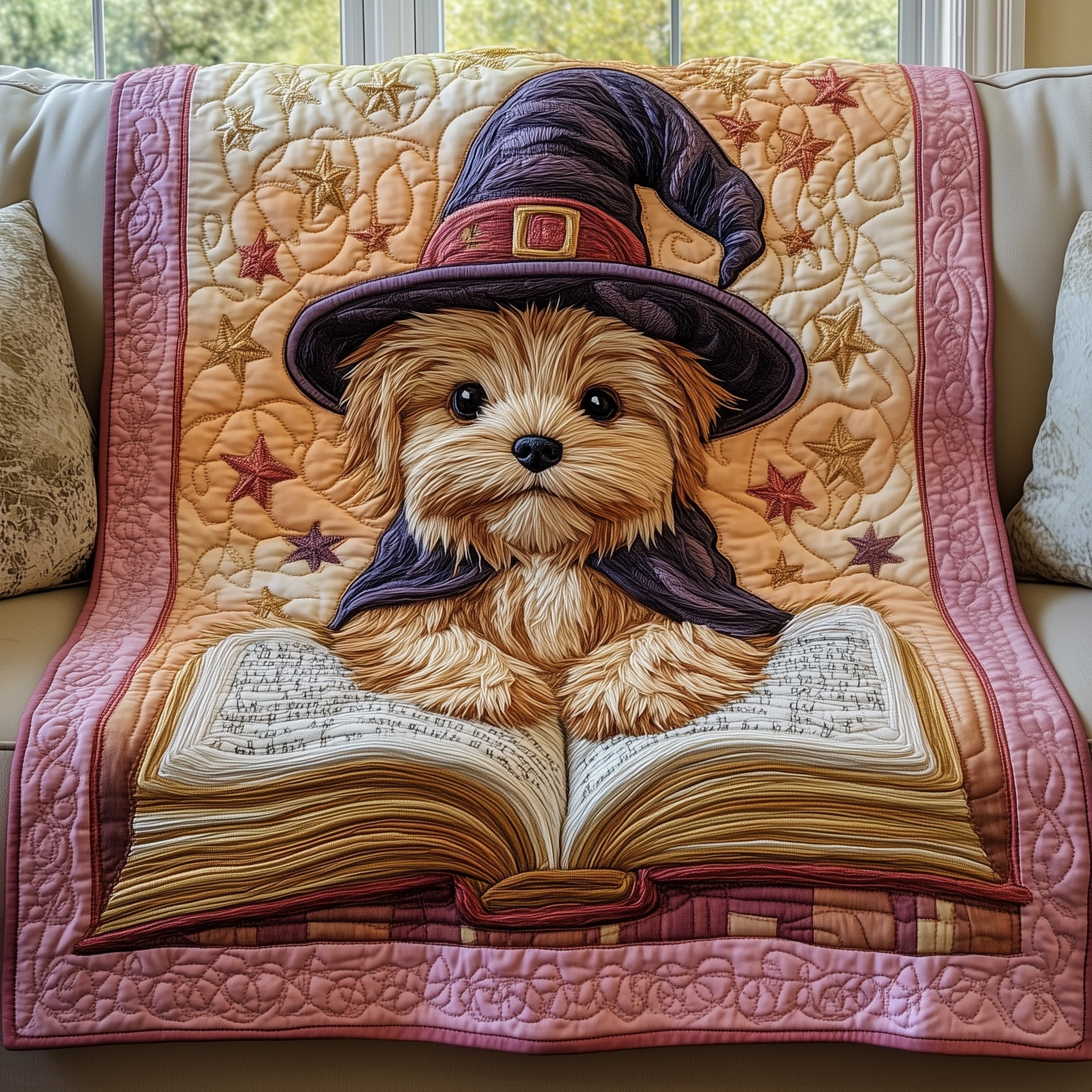 Yorkshire Terrier Quilted Blanket Nice Throw BlanketDog Inspired Gifts Christmas