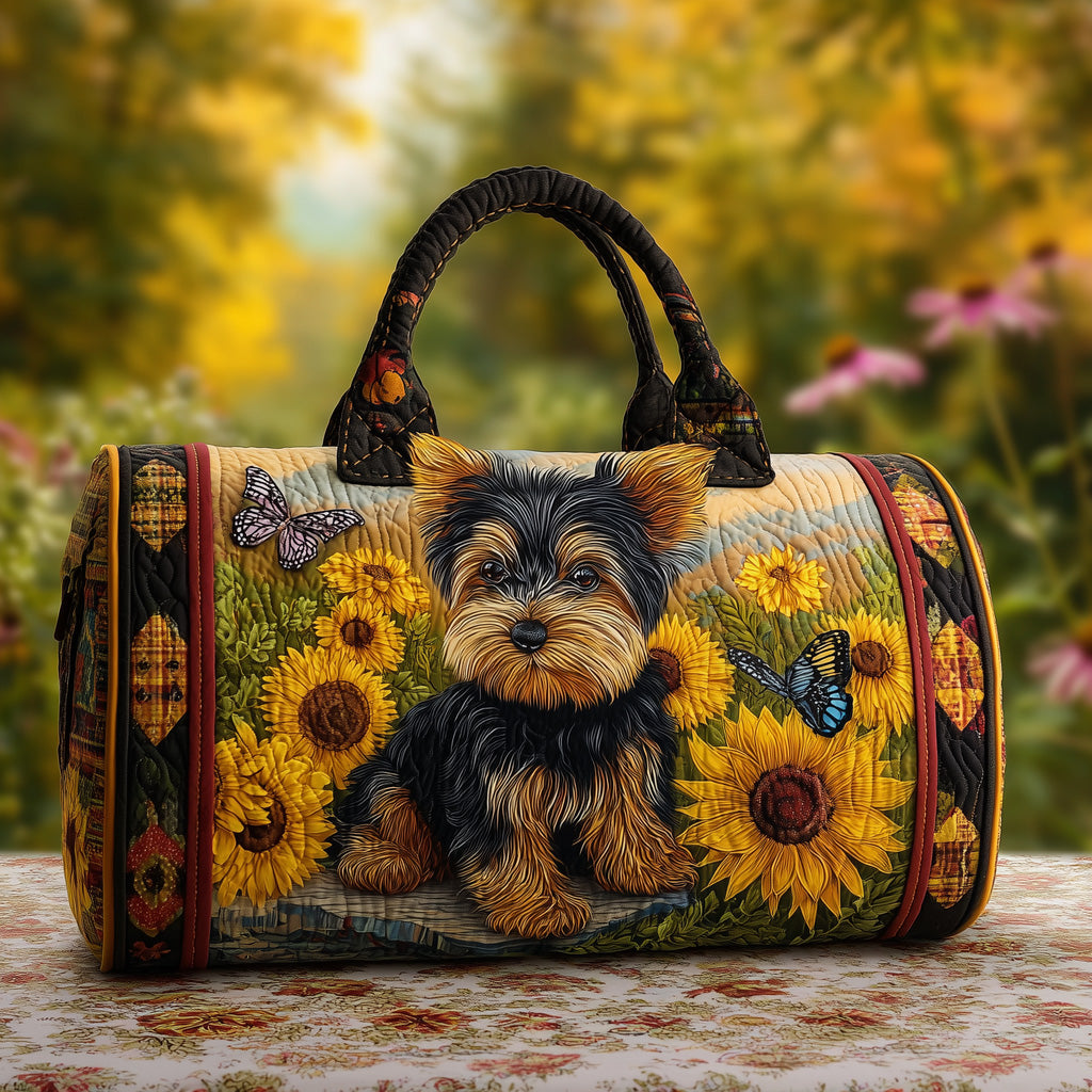 Yorkshire Terrier Quilted Duffle Bag Easter Gift Idea