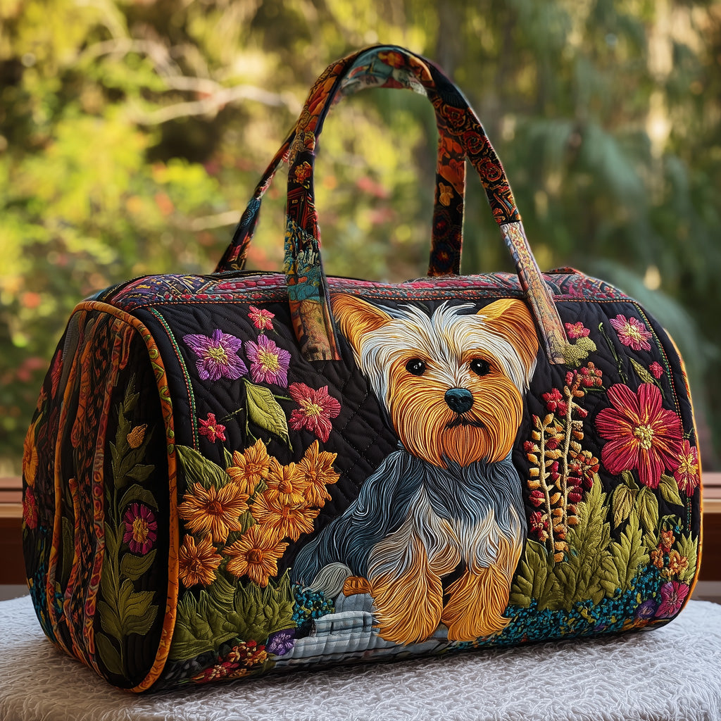 Yorkshire Terrier Quilted Duffle Bag Father's Day Gift Idea