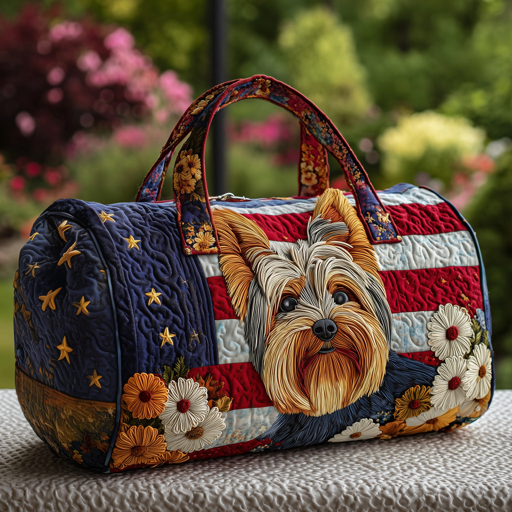 Yorkshire Terrier Quilted Duffle Bag Mother's Day Gift Idea