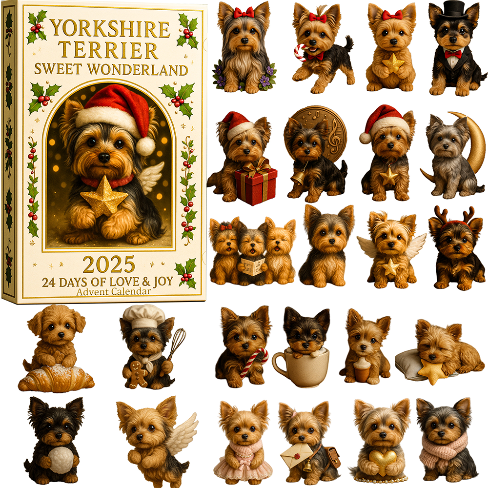 Yorkshire Terrier Sweet Wonderland 2025 Advent Calendar Best Gifts For Yorkshire Terrier Lovers