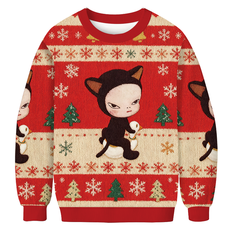 Yoshitomo Nara Christmas Ugly Sweatshirt Funny Christmas Holiday Sweater Gift Ideas Yoshitomo Nara Christmas Ugly Sweatshirt Funny Christmas Holiday Sweater Gift Ideas